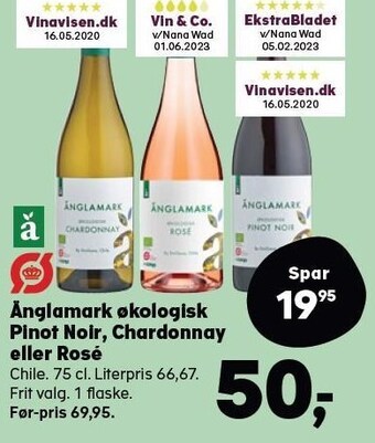Änglamark økologisk pinot noir, chardonnay eller rosé