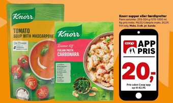 Kvickly Knorr supper eller færdigretter tilbud