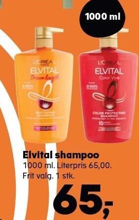 Kvickly Elvital shampoo tilbud