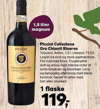Kvickly Piccini collezione oro chianti riserva tilbud