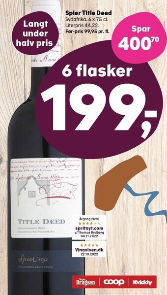 Kvickly Spier title deed tilbud