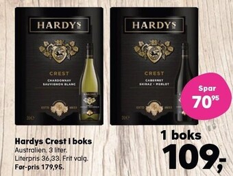 Kvickly Hardys crest i boks tilbud