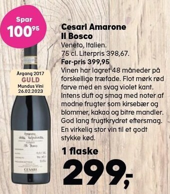 Cesari amarone il bosco