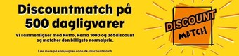 Discountmatch på 500 dagligvarer