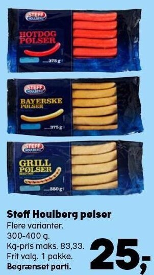 Kvickly Steff houlberg pølser tilbud