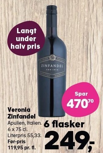 Kvickly Veronia zinfandel tilbud