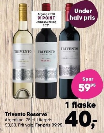 Kvickly Trivento reserve tilbud