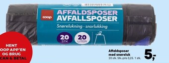 Kvickly Coop affaldsposer med snøreluk tilbud