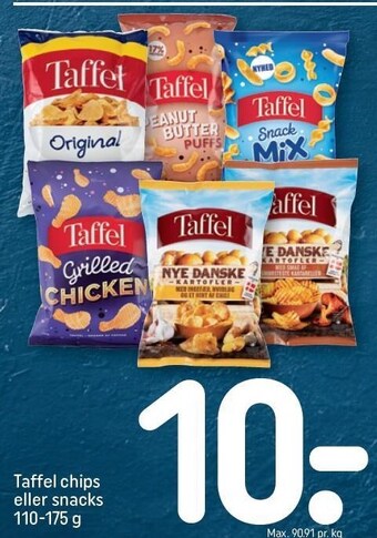 REMA 1000 Taffel chips eller snacks tilbud