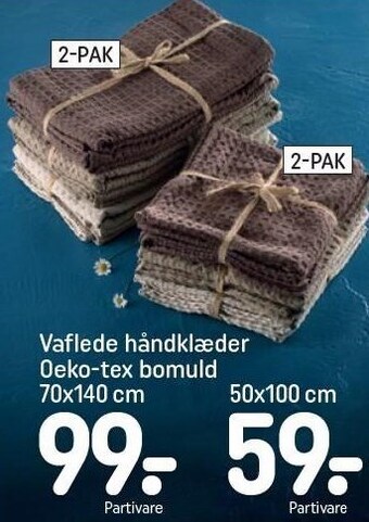 REMA 1000 Vaflede håndklæder oeko-tex bomuld tilbud