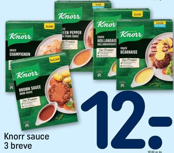 REMA 1000 Knorr sauce 3 breve tilbud