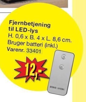 Harald Nyborg Fjernbetjening til led-lys tilbud