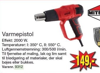 Harald Nyborg Mitsutomo varmepistol tilbud