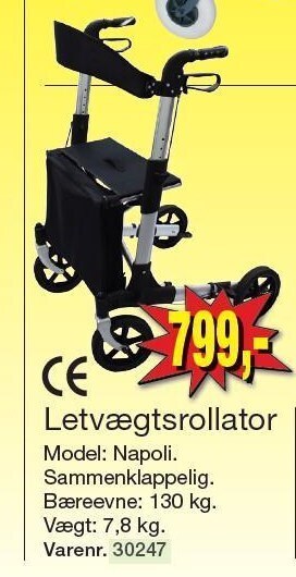 Harald Nyborg Letvægtsrollator tilbud