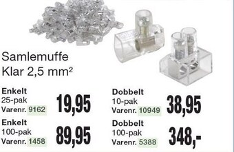 Harald Nyborg Samlemuffe klar 2,5 mm2 tilbud