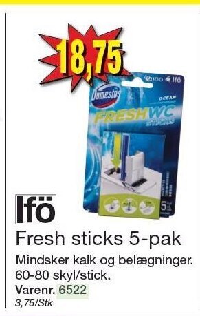 Domestos fresh sticks 5-pak