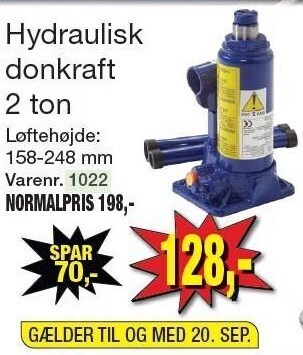 Harald Nyborg Hydraulisk donkraft 2 ton tilbud