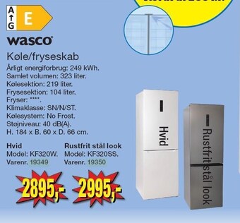 Harald Nyborg Wasco køle/fryseskab tilbud