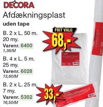 Harald Nyborg Decora afdækningsplast uden tape tilbud