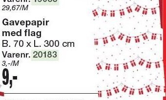 Harald Nyborg Gavepapir med flag tilbud