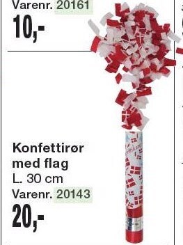 Harald Nyborg Konfettirør med flag tilbud