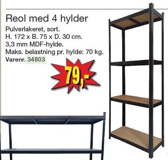 Harald Nyborg Reol med 4 hylder tilbud
