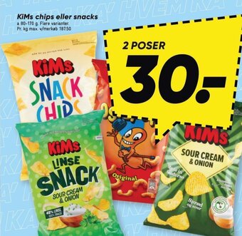 Bilka KiMs chips eller snacks tilbud