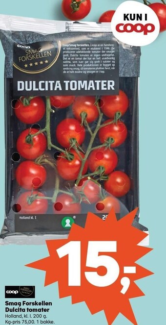 SuperBrugsen Smag forskellen dulcita tomater tilbud