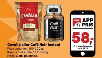 SuperBrugsen Gevalia eller café noir instant tilbud
