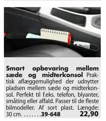 Biltema Smart opbevaring mellem sæde og midterkonsol tilbud