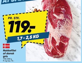 Bilka Nakkefilet af dansk gris tilbud
