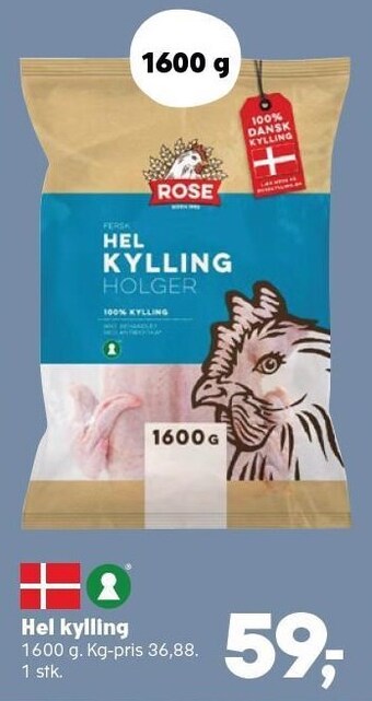 SuperBrugsen Hel kylling tilbud