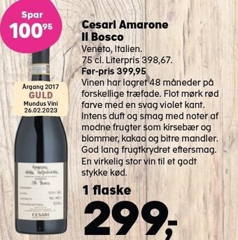 Cesari amarone il bosco
