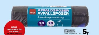 Affaldsposer med snøreluk