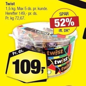 Calle Twist 1,5 kg tilbud