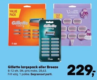 SuperBrugsen Gillette largepack eller breeze tilbud