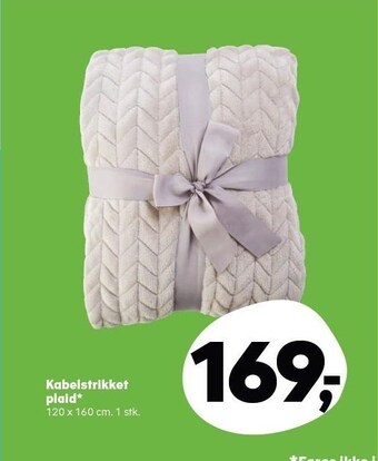 Kabelstrikket plaid