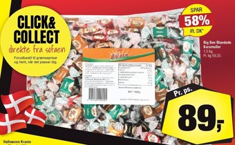 Calle Big ben blandede karameller 1,5 kg tilbud