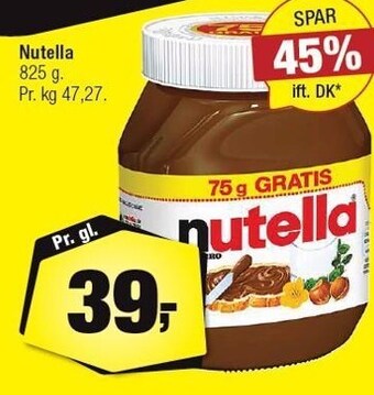 Calle Nutella 825 g tilbud