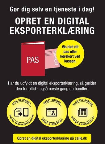Calle Opret en digital eksporterklæring tilbud