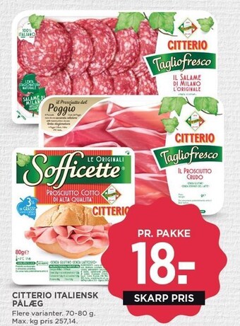 MENY Citterio italiensk pålæg tilbud