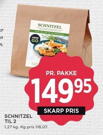 MENY Schnitzel til 2 tilbud