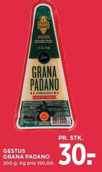 MENY Gestus grana padano tilbud