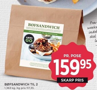 MENY Bøfsandwich til 2 tilbud