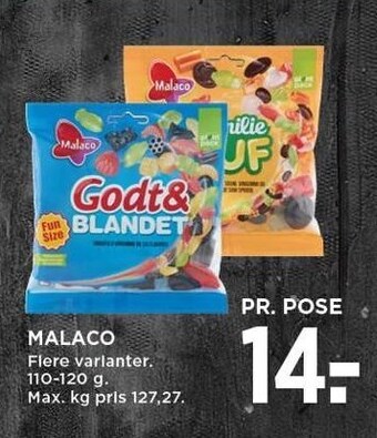 MENY Malaco tilbud