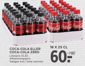 MENY Coca-cola eller coca-cola zero tilbud