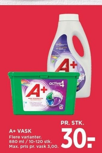 MENY A+ vask tilbud