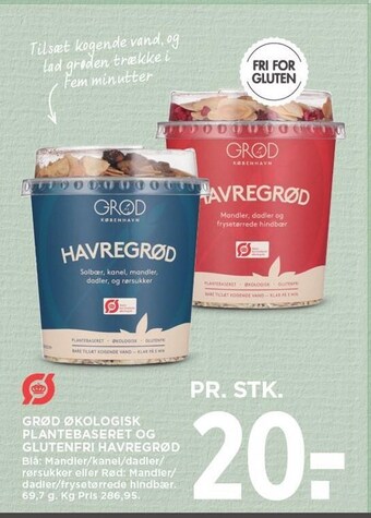 MENY Grød økologisk plantebaseret og glutenfri havregrød tilbud