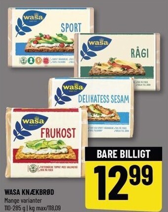 Løvbjerg Wasa knækbrød tilbud