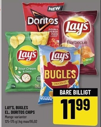Løvbjerg Lay´s, bugles el. doritos chips tilbud